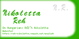 nikoletta reh business card
